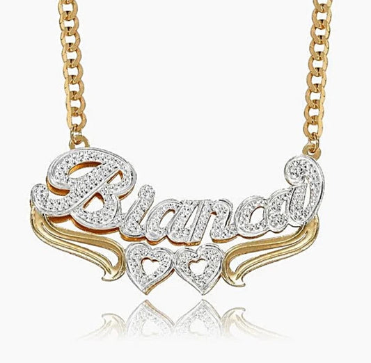 2 Heart double plated necklace