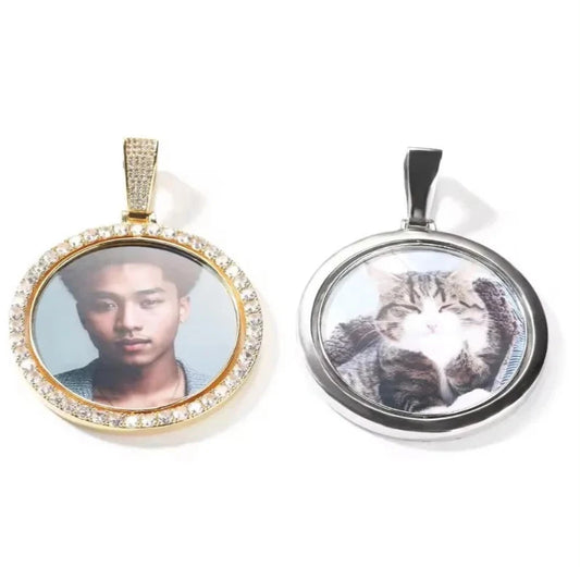 Double Sided Large Photo Pendant