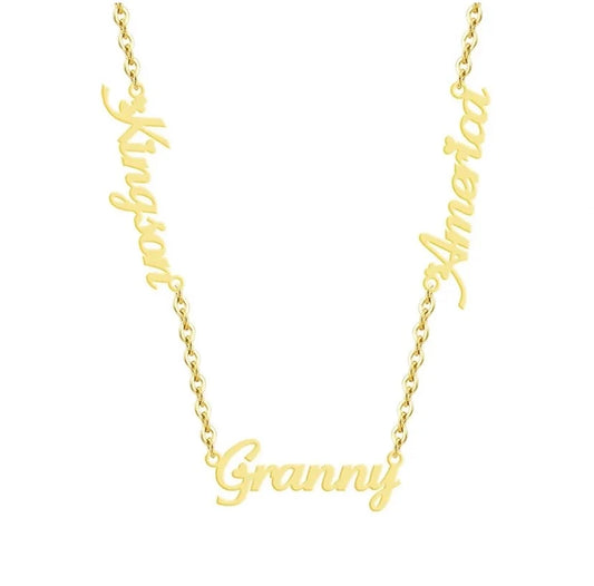 Multiple name necklace