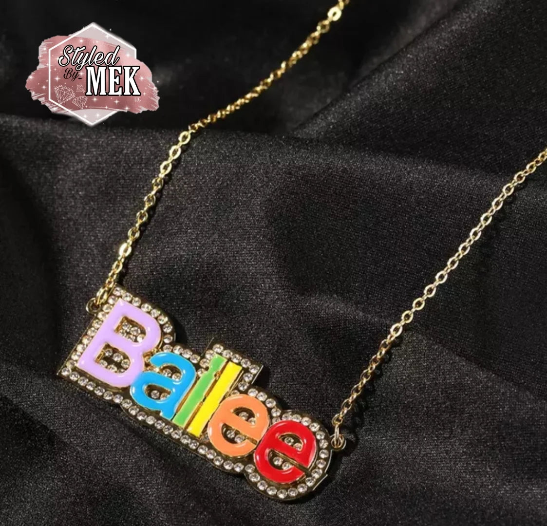 Rainbow Name Pendant